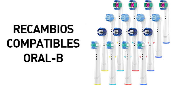 Chollo Pack de 16 recambios compatibles para cepillo Oral-B por sólo 6,79€ ¡Valoraciones altas!