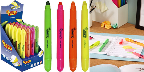 Chollo Pack de 20 marcadores Jovi Neón de cera gel fluorescente por sólo 12,20€ (-34%)