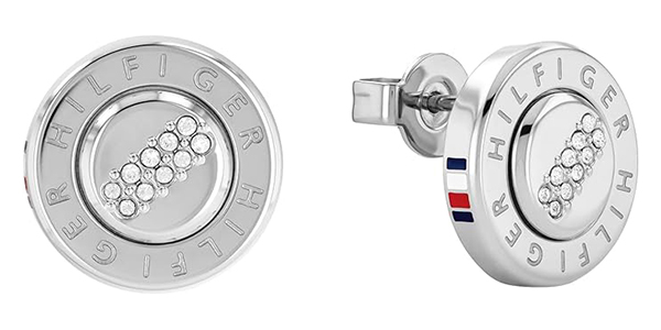 Chollo Pendientes de botón Tommy Hilfiger 2780612 con cristales por solo 28,99€ (51% de descuento)