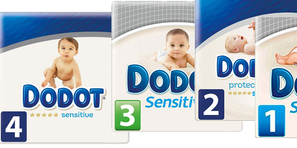 Chollo Pack de 224 pañales Dodot Sensitive + 40 toallitas por sólo 56,34€ con envío gratis (-30%) ¡Sólo 0,25€ cada uno!