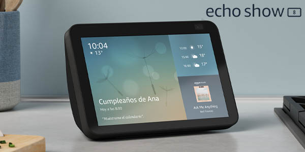 Chollo Echo Show 8 (2.ª generación), la pantalla inteligente HD con Alexa por sólo 69,99€ con envío gratis (-46%)