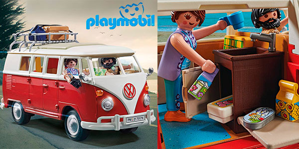 Chollo Set Volkswagen T1 Camping Bus de Playmobil con 2 figuras por sólo 29,99€ con envío gratis (-40%)