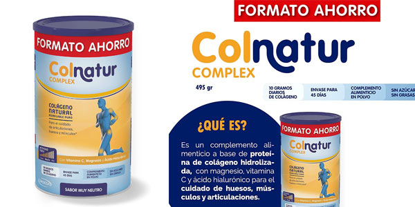 Chollo Colágeno Colnatur Complex Neutro en polvo de 495 g por sólo 17,86€ (40% de descuento)