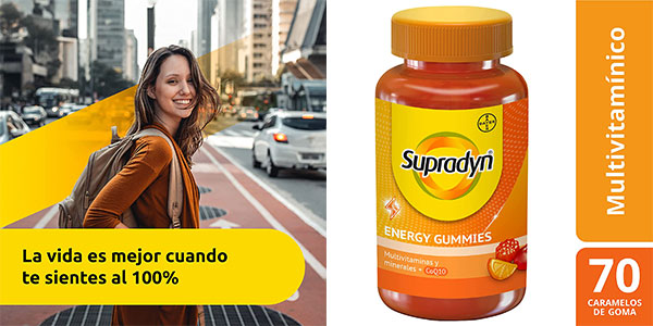 Chollo Suplemento multivitamínico Supradyn Energy para adultos de 70 gominolas por sólo 9,14€ (-32%)