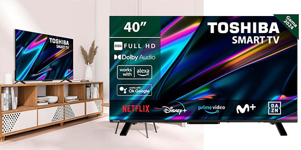 Chollo Smart TV Toshiba 40LV2E63DG de 40″ por solo 199€ con envío gratis (26% de descuento)