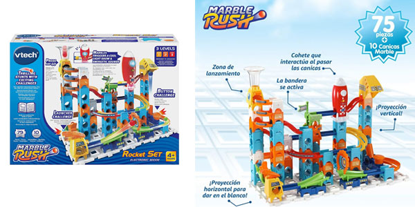 Chollo Circuito de canicas Marble Rush Rocket de Vtech por sólo 29,99€ con envío gratis (-45%) ¡Top ventas!