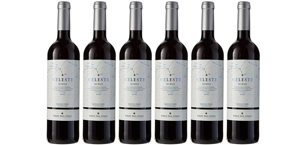 Chollo Pack x6 Botellas de vino tinto Pago del Cielo Celeste Roble de 750 ml por sólo 39,99€ con envío gratis (32% de descuento)