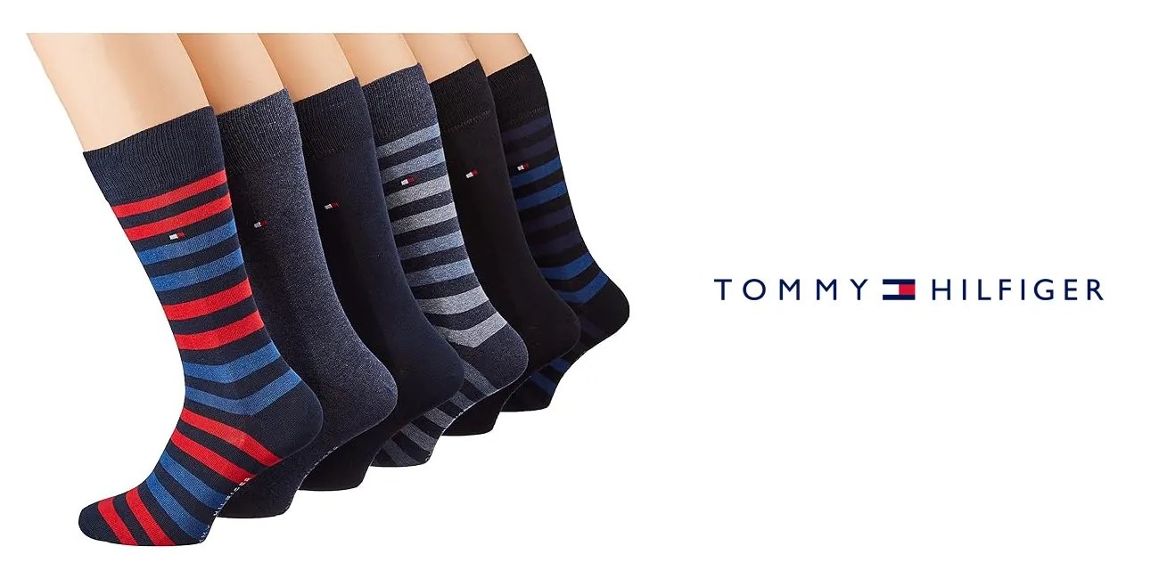 Chollo Bestial Pack de 6 Calcetines Tommy Hilfiger CLSSC Sock por sólo 17,77€ (54% de descuento)