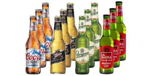 Chollo Pack Degustación x12 Botellas de Cerveza Lager del Mundo de 330 ml por sólo 8,52€ (25% de descuento)