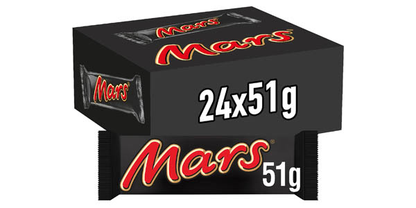 Chollo Pack x24 chocolatinas Mars de crema de turrón y caramelo por sólo 15,11€ (-48%) ¡Sólo 0,63€ cada una!