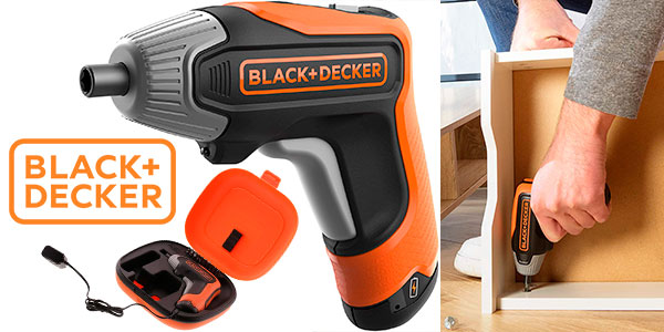 Chollo Atornillador de batería Black+Decker BCF611CK-QW de carga rápida por sólo 25,99€ (-35%)