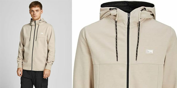 Chollo Sudadera Jack & Jones Jcoair Sweat Zip para hombre por sólo 29,99€ con envío gratis (40% de descuento)