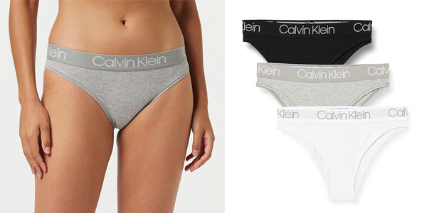 Chollo Pack x3 Bragas Calvin Klein para mujer por sólo 21€ (51% de descuento)