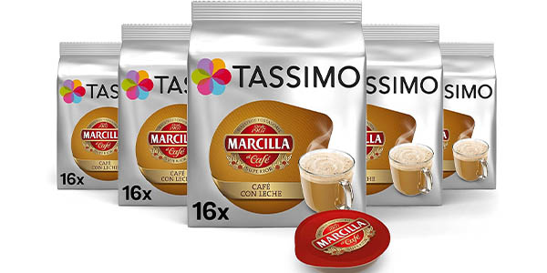 Chollo Pack x80 Cápsulas Café con leche Marcilla para cafeteras Tassimo por sólo 25,75€ (18% de descuento)