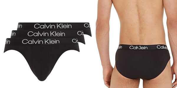 Chollo Pack 3 Calzoncillos Calvin Klein Hip Brief para hombre por sólo 23€ (-52%) ¡A 7,66€ la unidad!