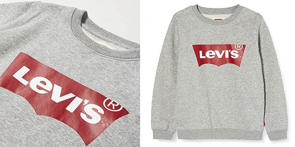 Chollo Sudadera Levi’s Batwing Crewneck para niños por sólo 20,95€ (53% de descuento)