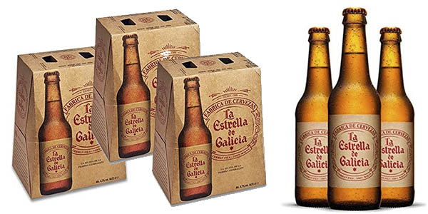 Chollo Pack x24 Botellines de cerveza La Estrella de Galicia por sólo 17,65€ (-20%) ¡A 0,74€ cada uno!