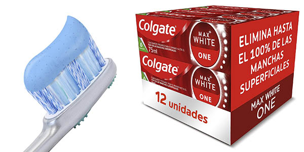 Chollo Pack x4 Colgate Max White One por sólo 8,36€ (-34%) ¡Sólo 2,09€ por tubo!