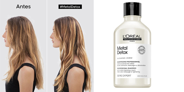 Chollo Champú L’Oréal Professionnel Metal Detox sin sulfatos para pelo seco y dañado de 300 ml por sólo 12,15€ (58% de descuento)