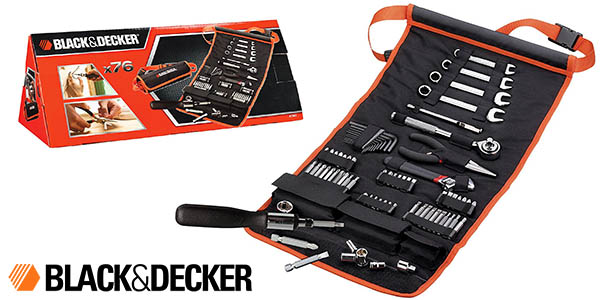 Chollo Kit de herramientas Black & Decker A-7063 en estuche de nylon enrollable por sólo 33,06€ con envío gratis (-29%)