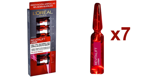 Chollo Pack x7 Ampollas efecto peeling L’Oréal Paris Revitalift Láser por sólo 9,81€ (42% de descuento)