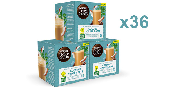 Chollo Pack x36 Cápsulas veganas de café Nescafé Dolce Gusto Coco Latte por sólo 12,70€ (13% de descuento)