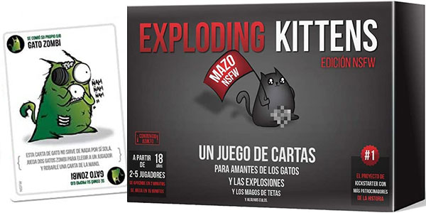 Chollo Juego de cartas Exploding Kittens NSFW 2022 para adultos por sólo 16,96€ (-15%)