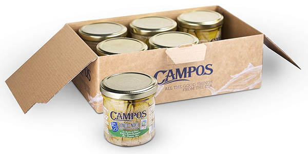 Chollo Pack x6 tarros de bonito del norte Campos por solo 21,68€ (43% de descuento)