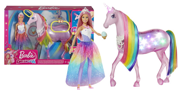 Chollo Muñeca Barbie Dreamtopia + unicornio con luces mágicas por sólo 51,30€ con envío gratis (43% de descuento)