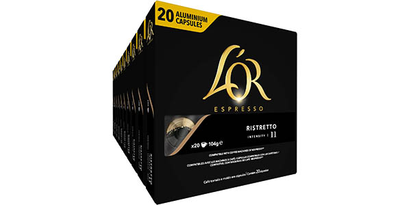 Chollo Pack x200 cápsulas L’Or Espresso Café Ristretto Intensidad 11 por sólo 53,79€ con envío gratis (-23%)