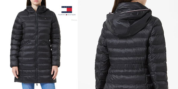 Chollo Abrigo de plumas Tommy Hilfiger Padded Global Stripe para mujer por sólo 139€ con envío gratis (-50%)