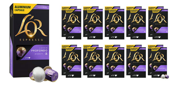 Chollo Pack x200 cápsulas de café L’Or Espresso Lungo Profondo por sólo 53,91€ con envío gratis (-23%) ¡0,27€ cada café!