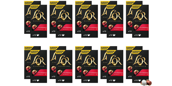 Chollo Pack x200 Cápsulas de café L’Or Café Espresso Splendente Nespresso por sólo 53,90€ con envío gratis (0,27€ la cápsula)