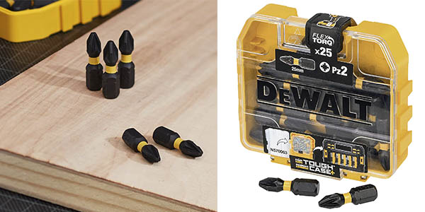 Chollo Juego de 25 Puntas DeWalt DT71521-QZ Pz2 de 25 mm por sólo 5,66€ (27% de descuento)