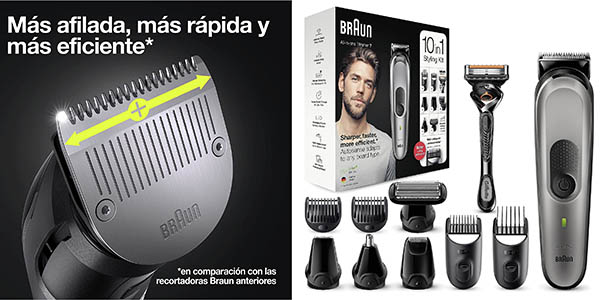 Chollo Máquina de afeitar Braun MGK7320 10 en 1 por solo 39,99€ con envío gratis (-53%)