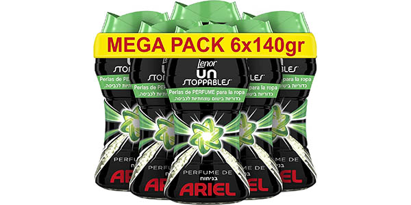 Chollo Pack x6 Perlas Lenor Unstoppables perfume Ariel de 140 g por sólo 21,49€ (-20%) ¡3,58€ la unidad!