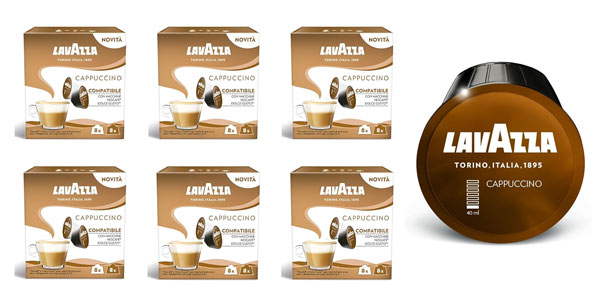 Chollo Pack 96 cápsulas Dolce Gusto Lavazza Cappuccino por sólo 23,09€ (0,24€ la unidad)