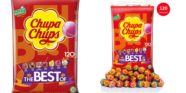 Chollo Bolsa de 120 Chupa Chups por sólo 14,99€ (-40%) ¡0,13€ cada uno!