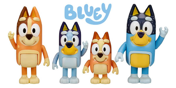 Chollo Family Pack de Bluey con 4 figuras (Bluey, Bingo, Bandit y Chilli) por sólo 21,95€ (15% de descuento)