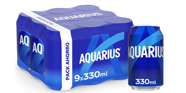 Chollo Pack x18 latas de Aquarius Limón 330 ml por sólo 10,94€ con -50% en 2ª unidad (0,60€ la lata)