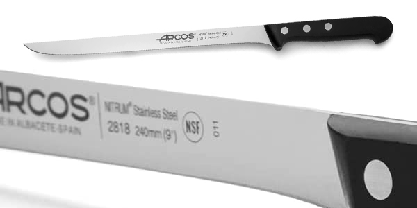 Chollo Cuchillo jamonero Arcos Serie Universal de 240 mm por sólo 12,55€ (33% de descuento)