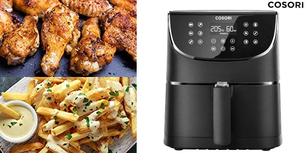 Chollo Cosori Freidora sin aceite de 5,5L y 1.700W con pantalla LED táctil y 11 programas por sólo 109,25€ con envío gratis (-22%)