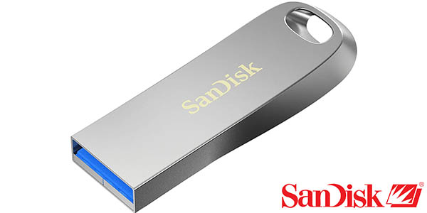 Chollo Pendrive SanDisk Ultra Luxe de 128 GB USB 3.1 por sólo 12,90€ (29% de descuento)