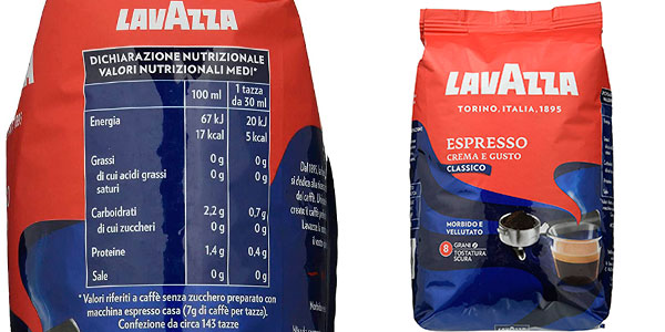 Chollo Café en grano tostado Lavazza Crema e Gusto Classico de 1 kg por sólo 13,50€ (-29%)