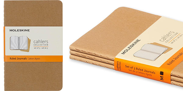 Chollo Set de 3 cuadernos Moleskine a rayas por sólo 2,95€ (-63%)