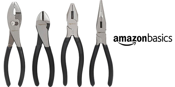 Chollo Juego de 4 alicates Amazon Basics por sólo 11,36€ con descuento directo (-35%)