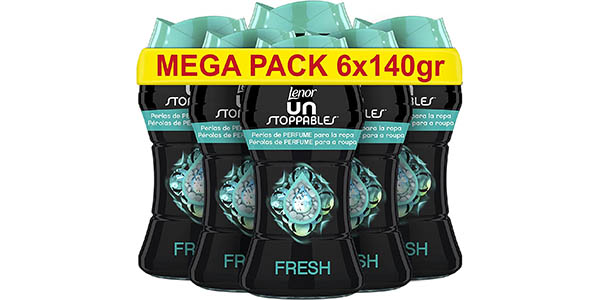 Chollo Pack x6 Perlas de perfume para la ropa Lenor UNStoppables Fresh por sólo 18,99€ (-30%) ¡A 3,17€ cada bote!