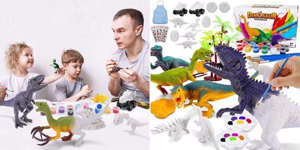 Chollo Kit de pintura para niños Innedu con figuras de dinosaurios por sólo 10€ con envío gratis (-45%)