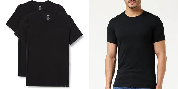 Chollo Pack x2 camisetas Levi’s Slim Big & Tall Crew Tee para hombre por sólo 19,50€ (-51%)