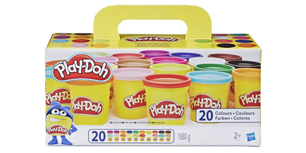 Chollo Pack de 20 botes de plastilina Play-Doh (1.680 gramos en total) por sólo 11,17€ con descuento automático (-49%)